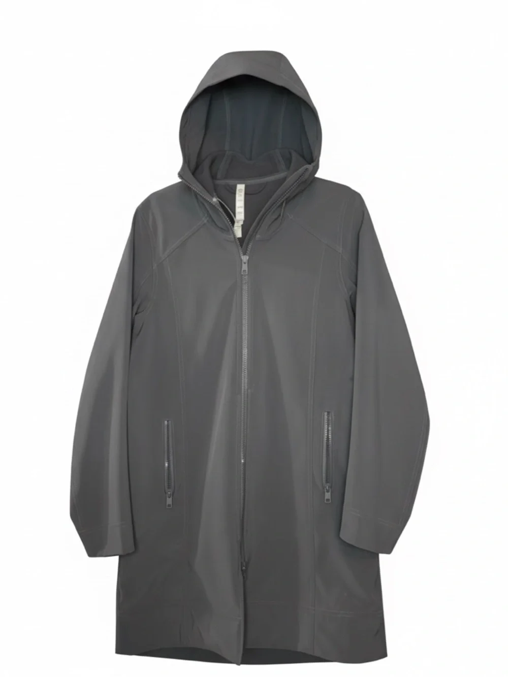 LULULEMON City Softshell Dark Gray Heavy Jacket Rain Coat Size 8